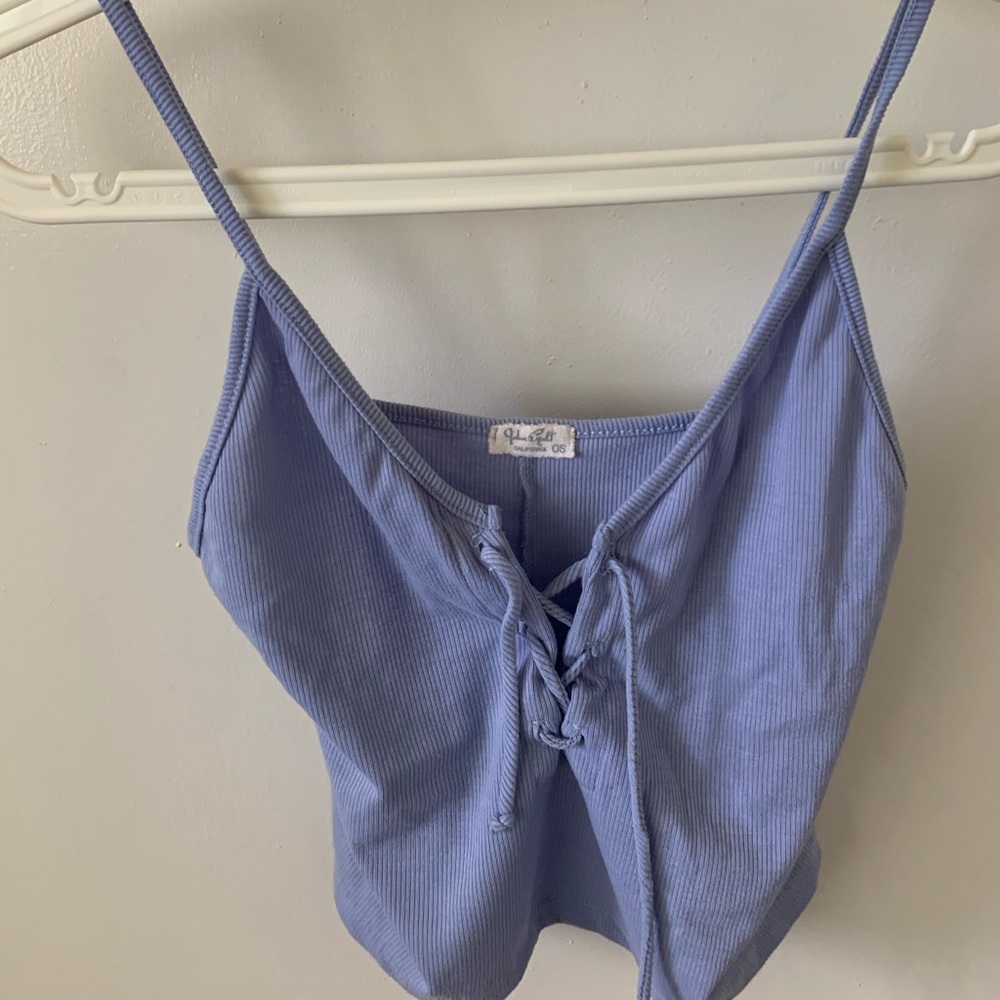 Brandy Melville Lace Up Cropped Top